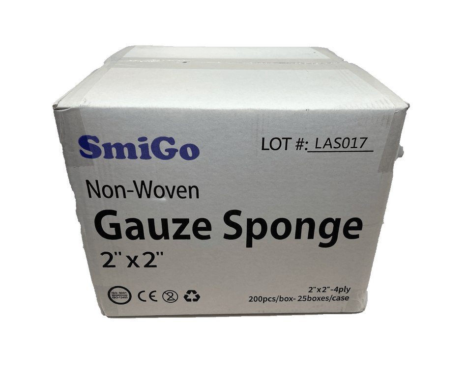 2" x 2" Sponges Non-Steral, 4 ply Non-Woven Gauze (5000)