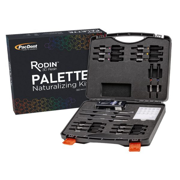 Rodin Palette Naturalization Kit, 14 x 1 ml each shade, 60g Rodin Glaze, 300 x micro applicators and 1 x mixing well